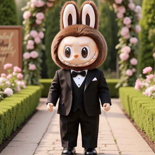 Labubu style photo generator result – pink Labubu avatar and wallpaper from real photo