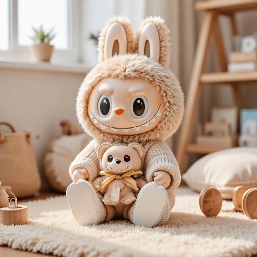 Family photo transformed into cute Labubu style avatar with Labubu Generator